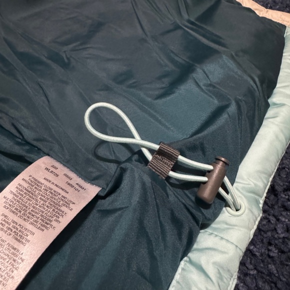 Columbia Puffect Color Blocked Jacket (Aqua Haze, Night Wav) - Size Small - NWT - Picture 6 of 6